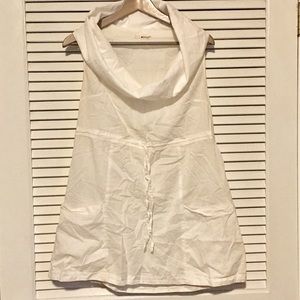 Anthro LAmade White Cowlneck Swim Cover Dress